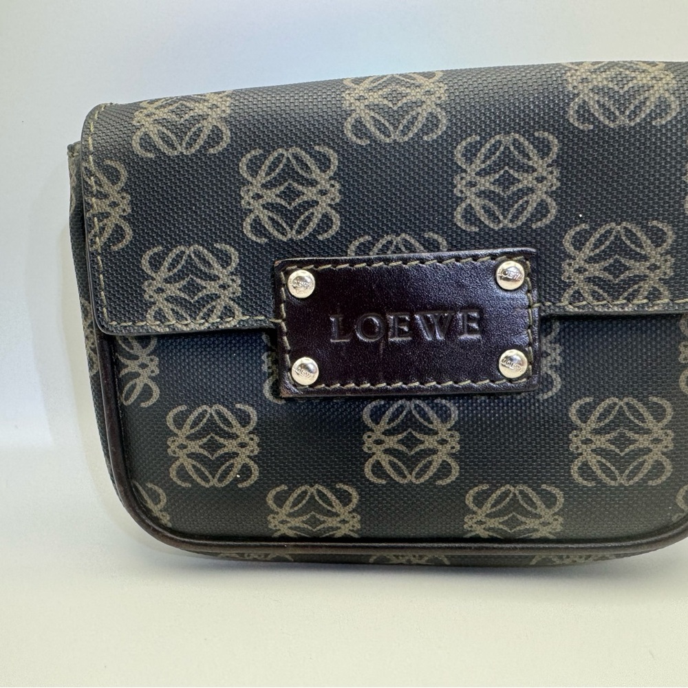 Loewe Anagram Coated Canvas Mini Coin Pouch Wallet 200703 Vintage 2000s - Picture 7 of 14